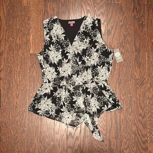 Vince Camuto Floral Asymmetrical Blouse